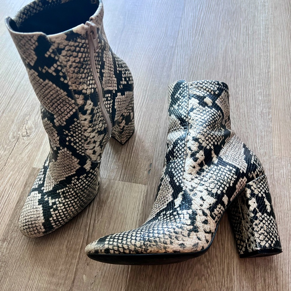 Snakeskin Booties - image 1